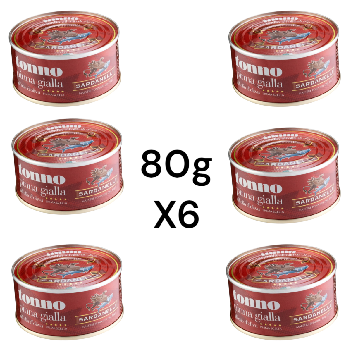 Tuna Fish With Olive Oil SARDANELLI 80g X 6 Packs - Image 2
