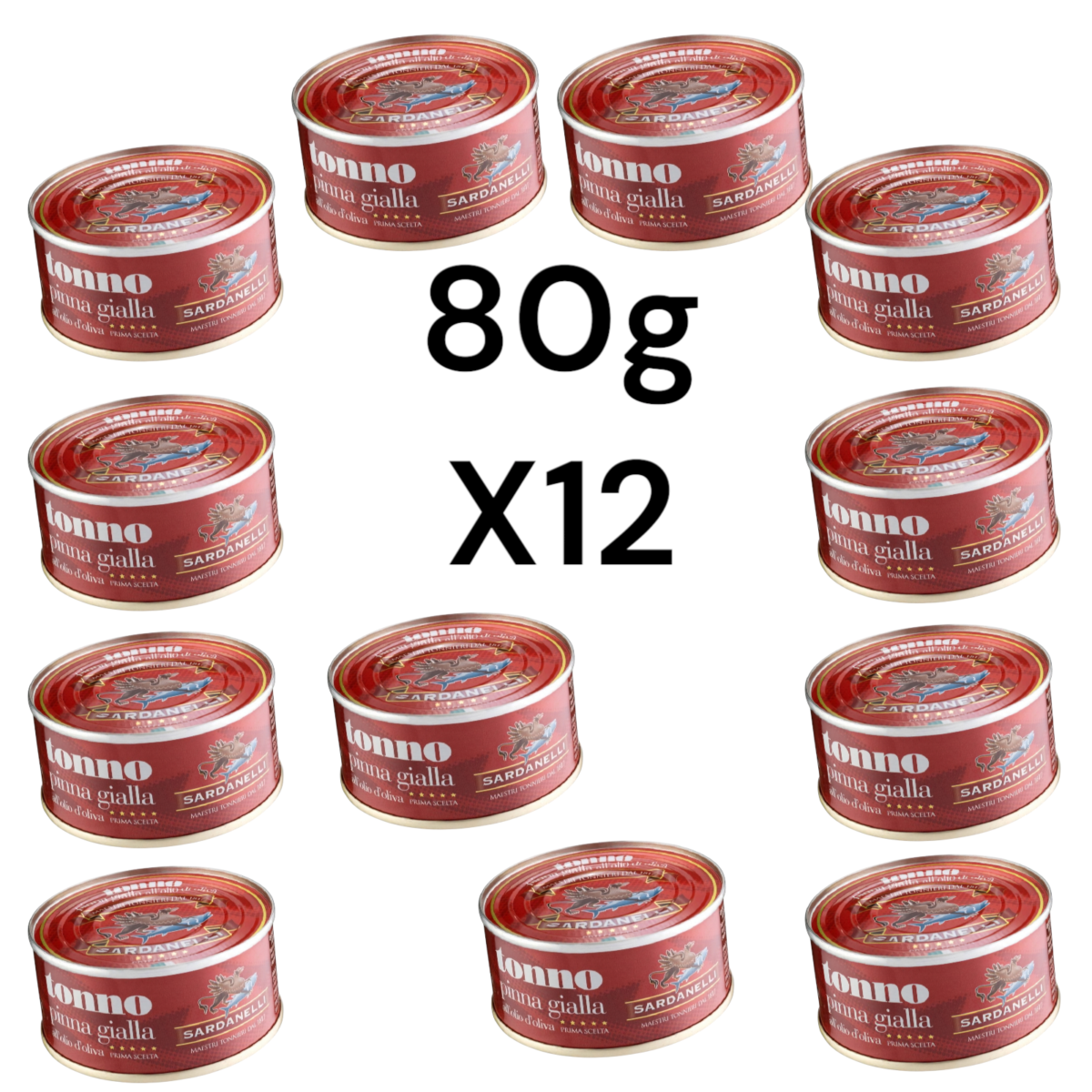 Tuna Fish With Olive Oil SARDANELLI 80g X 12 Packs - Image 2