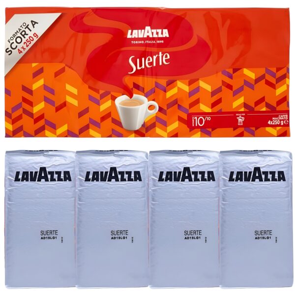 LAVAZZA Suerte Ground Coffee Pure Soluble 1Kg (250g x 4 packs)