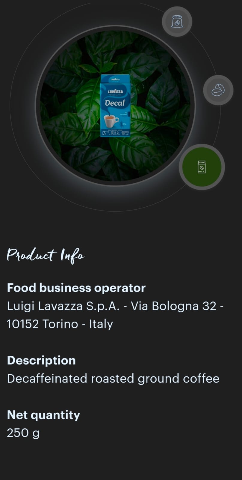 Lavazza Decaf Classico Ground Coffee 250g - Image 4