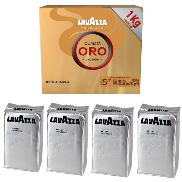 Lavazza Oro Ground Coffee 1kg (250g x 4 packs) Made In Italy